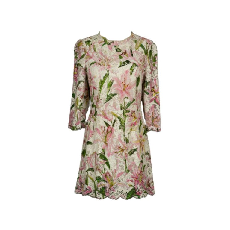 Dolce 
Gabbana Dress in Cotton with Silk Lining