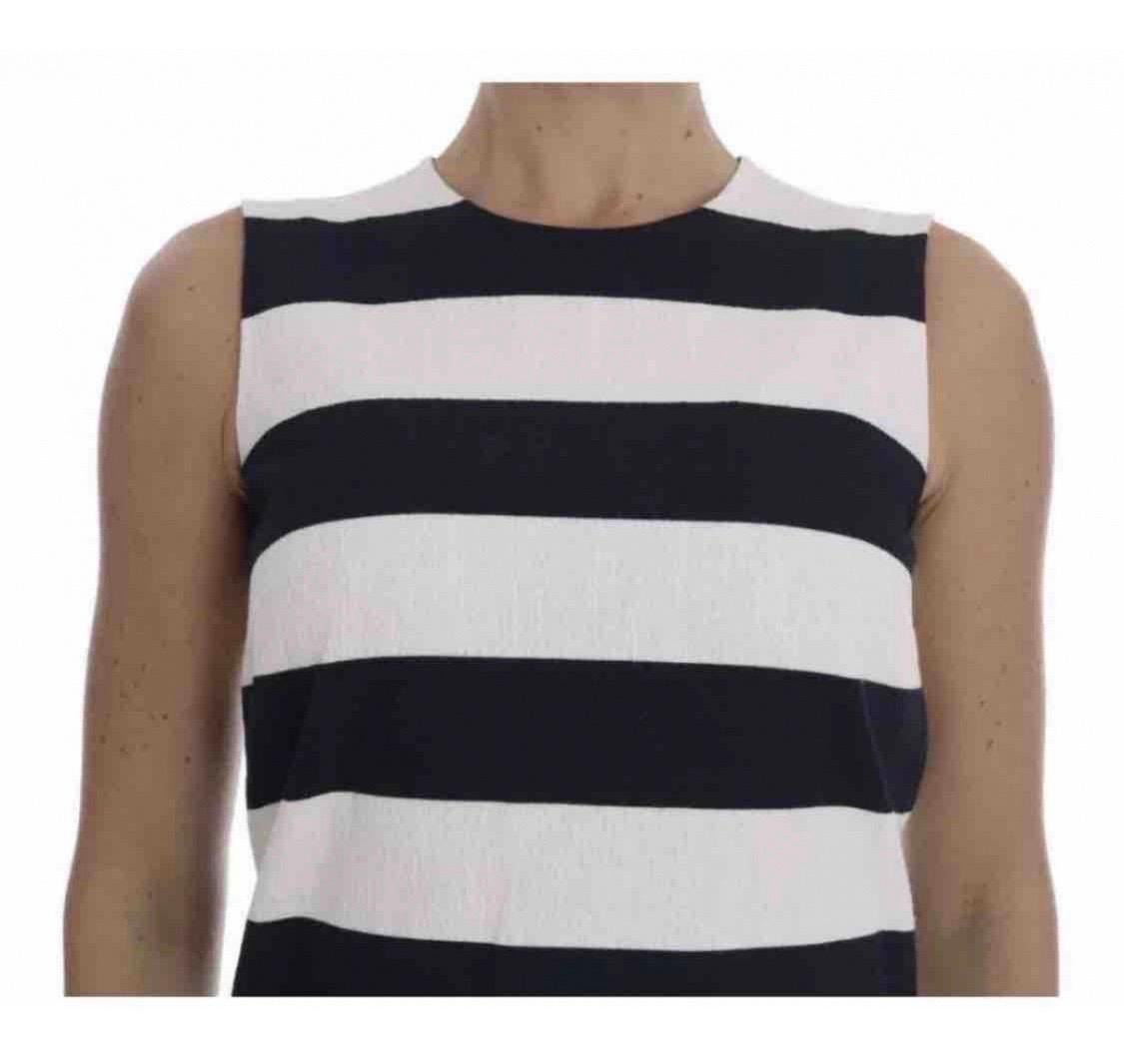 Dolce & Gabbana dress straight striped cotton dress  In New Condition For Sale In WELWYN, GB