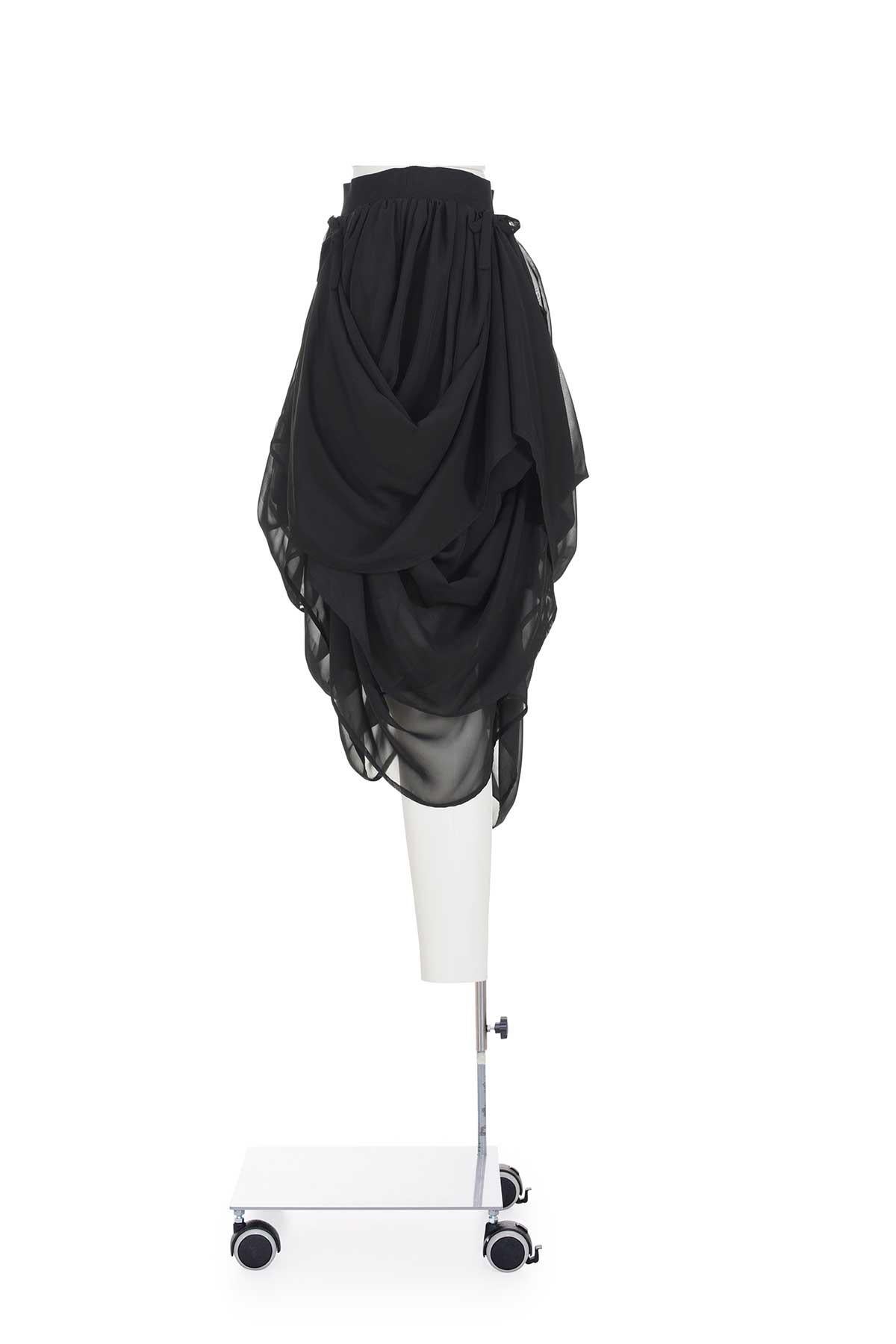 Black DOLCE & GABBANA Early Collections Iconic Chiffon Skirt in vendita