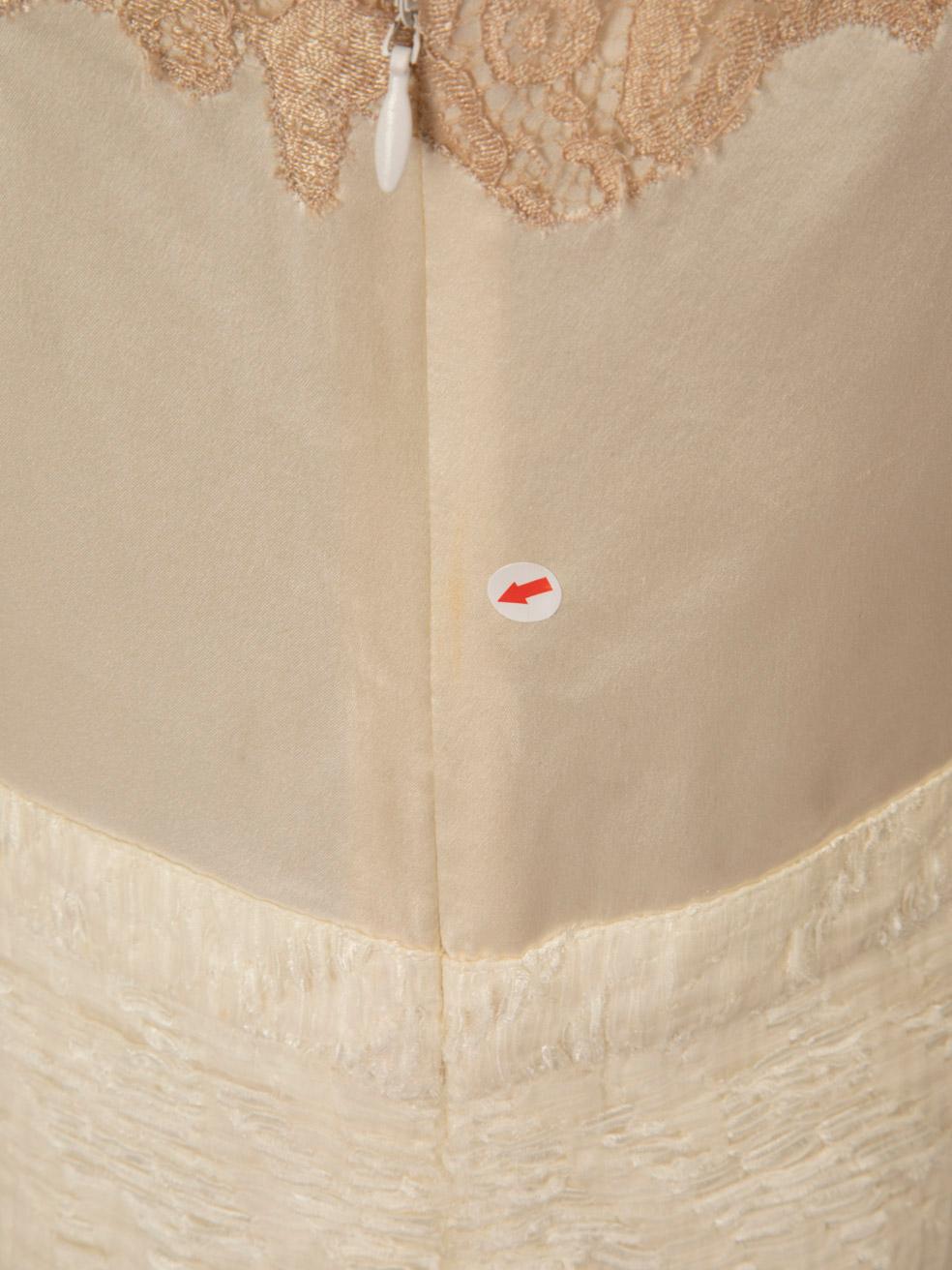 Dolce & Gabbana Ecru Lace Detail Slip Dress Size L 1