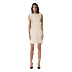 Dolce 
Gabbana Ecru Tweed Knee Length Dress Size XS
