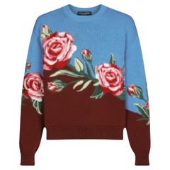 Dolce & Gabbana Eden Secret Garden Floral Sweater size S Handmade 3D Embroidery