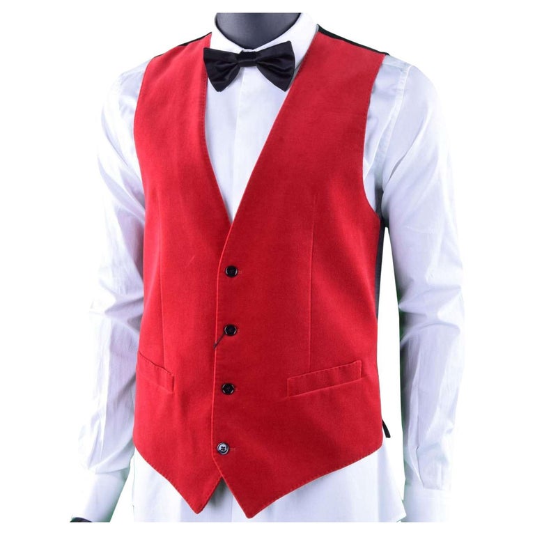 Dolce & Gabbana Black Brown Silk Waistcoat Dress Formal Vest main image 1