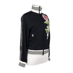 DOLCE & GABBANA Embellished Cady Zip Sweat Jacket Size 38