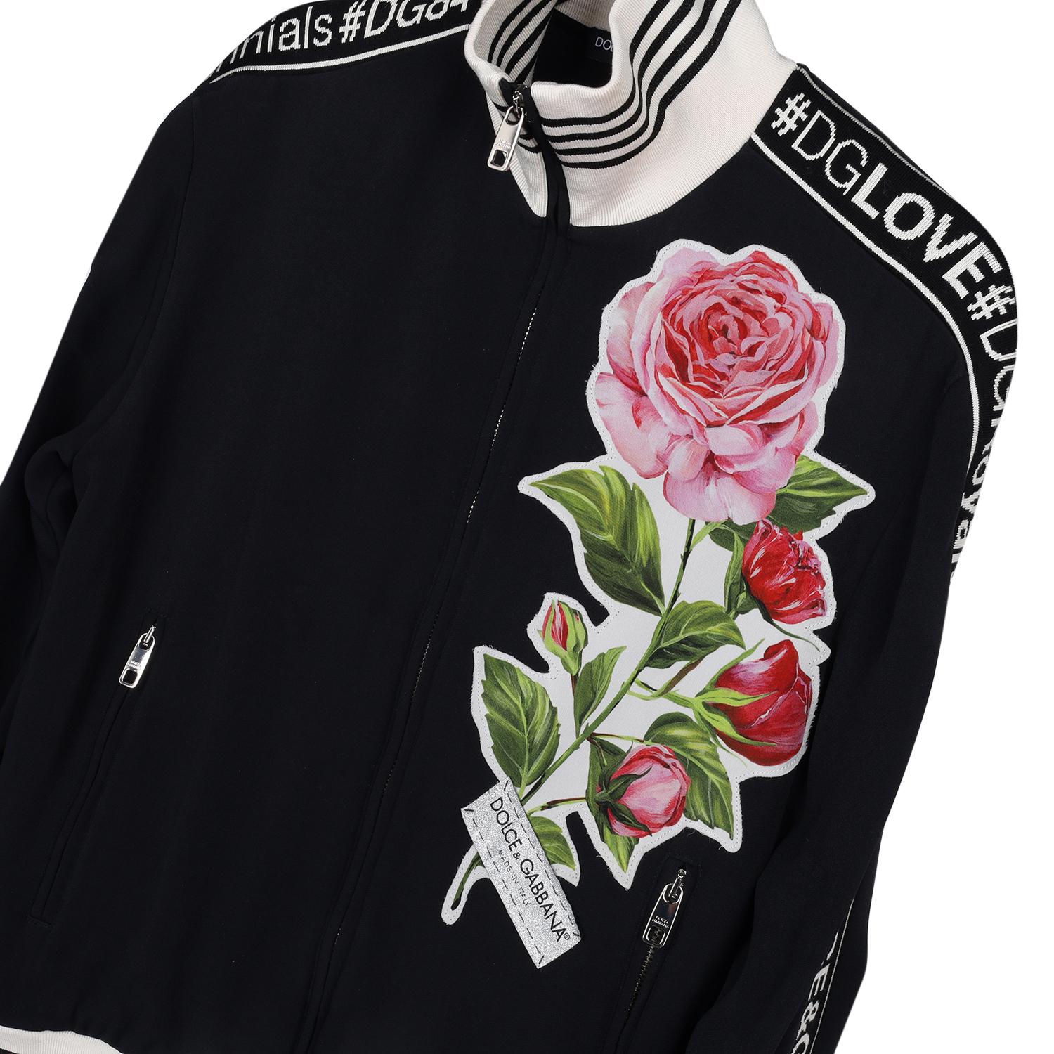 DOLCE & GABBANA Embellished Cady Zip Sweat Jacket Size 38 For Sale 1