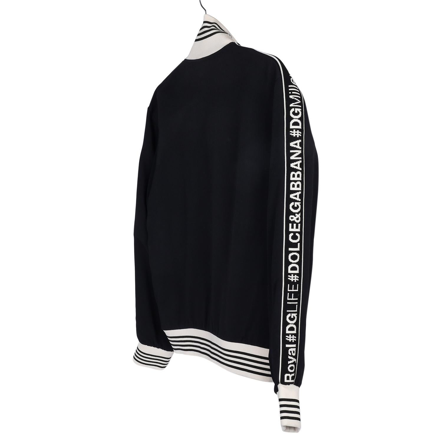 DOLCE & GABBANA Embellished Cady Zip Sweat Jacket Size 38 For Sale 4