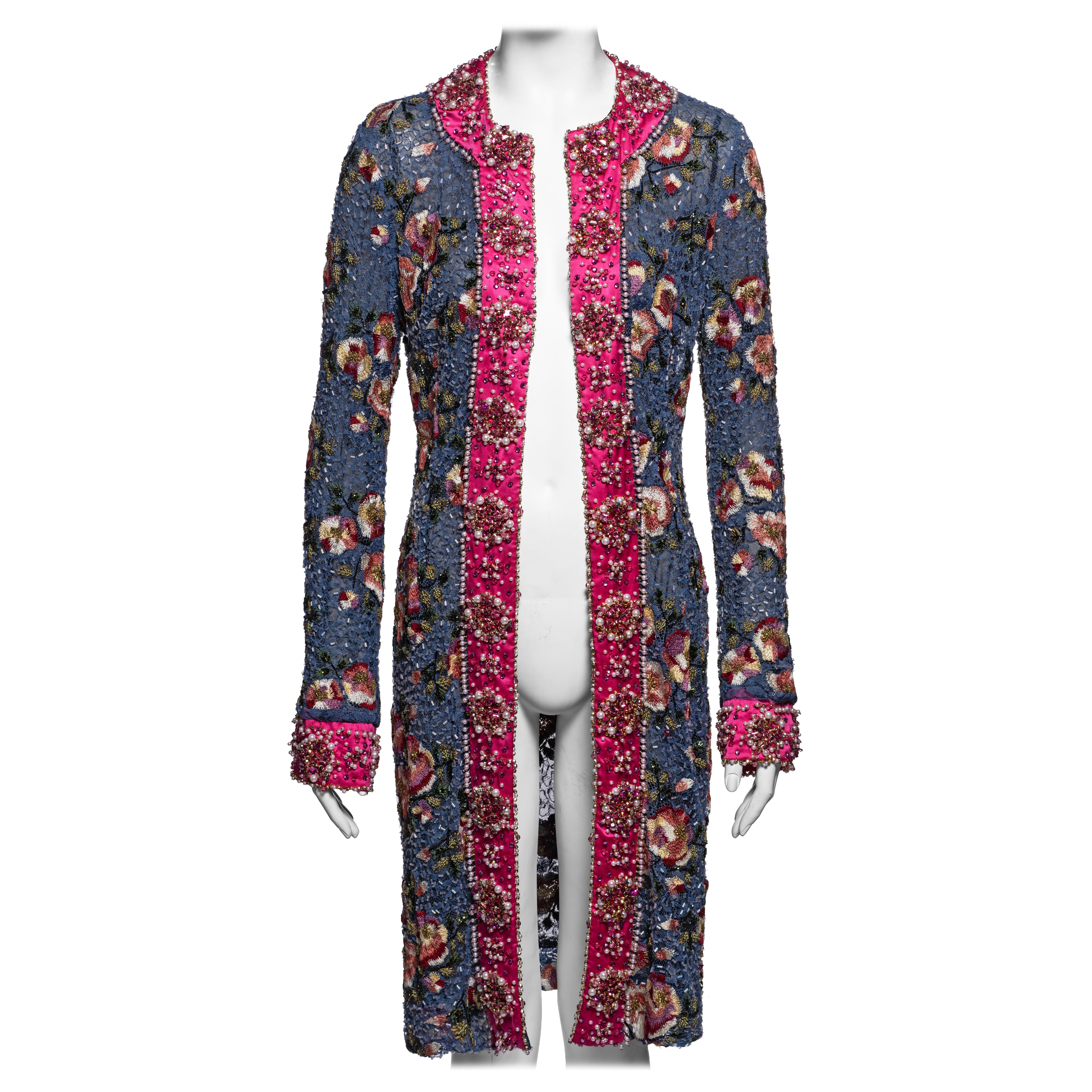 Dolce & Gabbana Embellished & Embroidered Lace Evening Coat, FW 1999