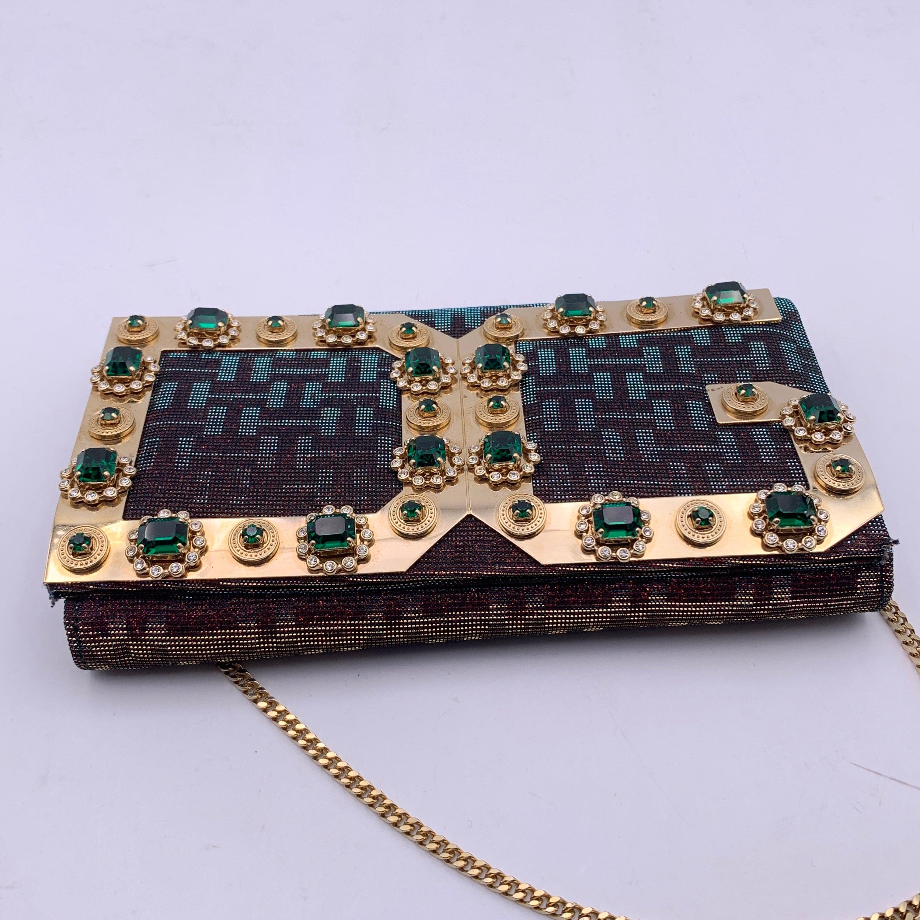 Women's Dolce & Gabbana Embellished Evening Bag Clutch with Chain Strap