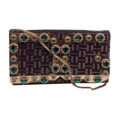Dolce & Gabbana Embellished Evening Bag Clutch with Chain Strap