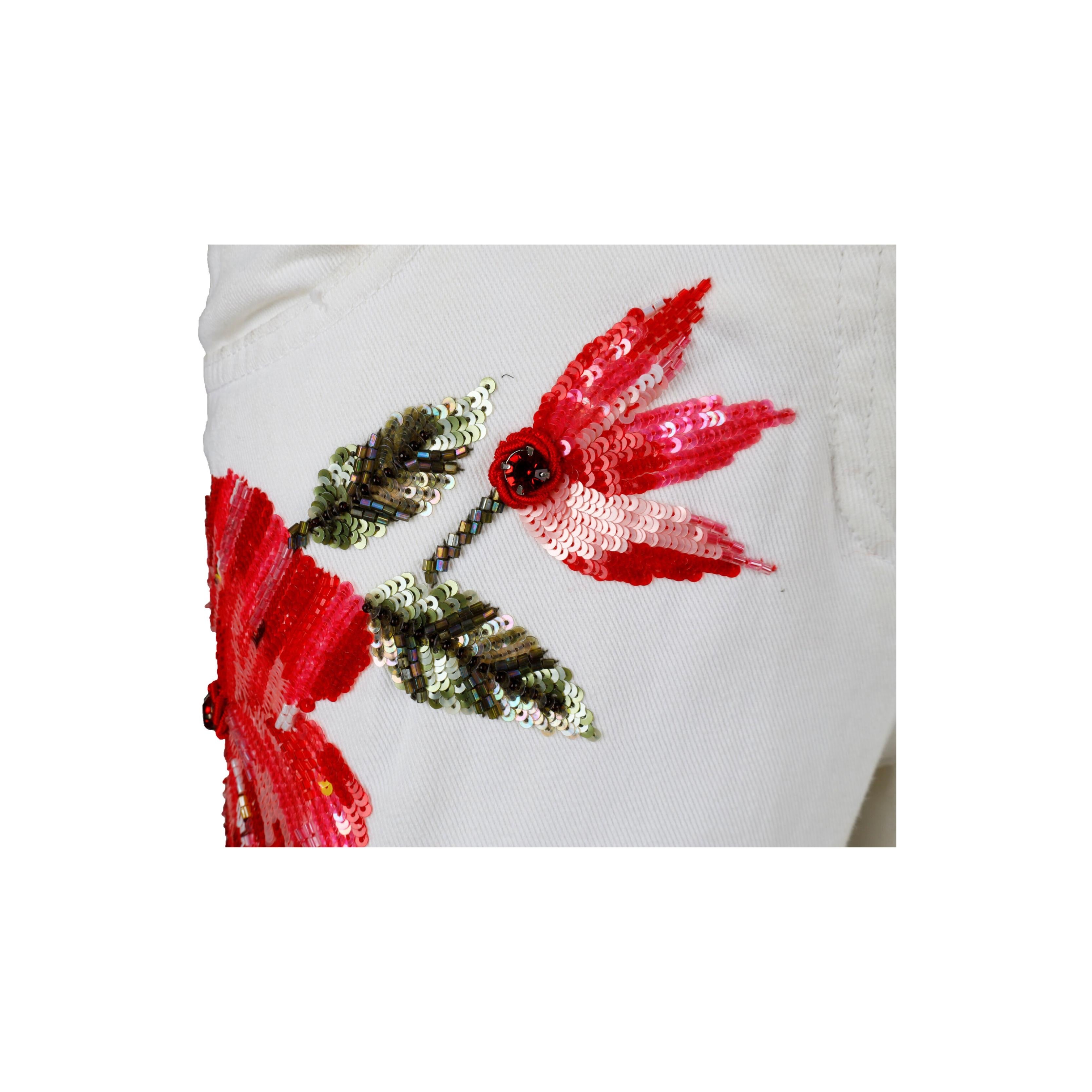 Dolce & Gabbana Embellished Floral Pants For Sale 2
