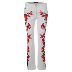 Dolce & Gabbana Embellished Floral Pants 