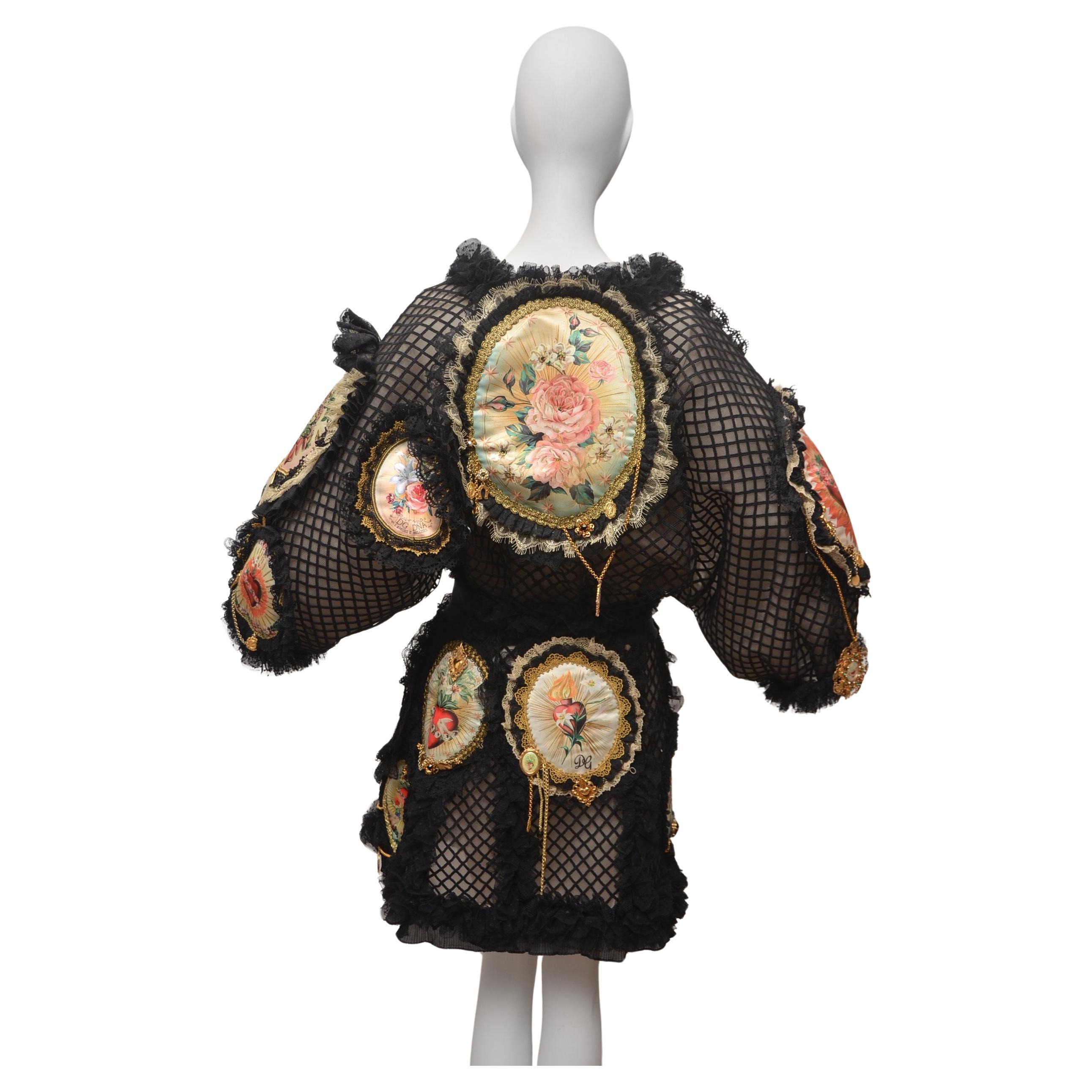 Black Dolce & Gabbana Embellished Set Skirt/Bolero Jacket  Size 40 IT For Sale