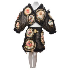 Dolce & Gabbana Embellished Set Skirt/Bolero Jacket  Size 40 IT