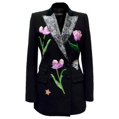 Dolce & Gabbana Embroidered Long Blazer IT 38