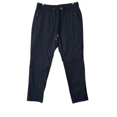 Dolce & Gabbana Essential Black Stretch Cotton Jogger Pants IT 46 Metal Logo Tag