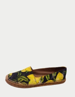 Dolce & Gabbana Lemon Print Canvas Espadrilles - EU 40