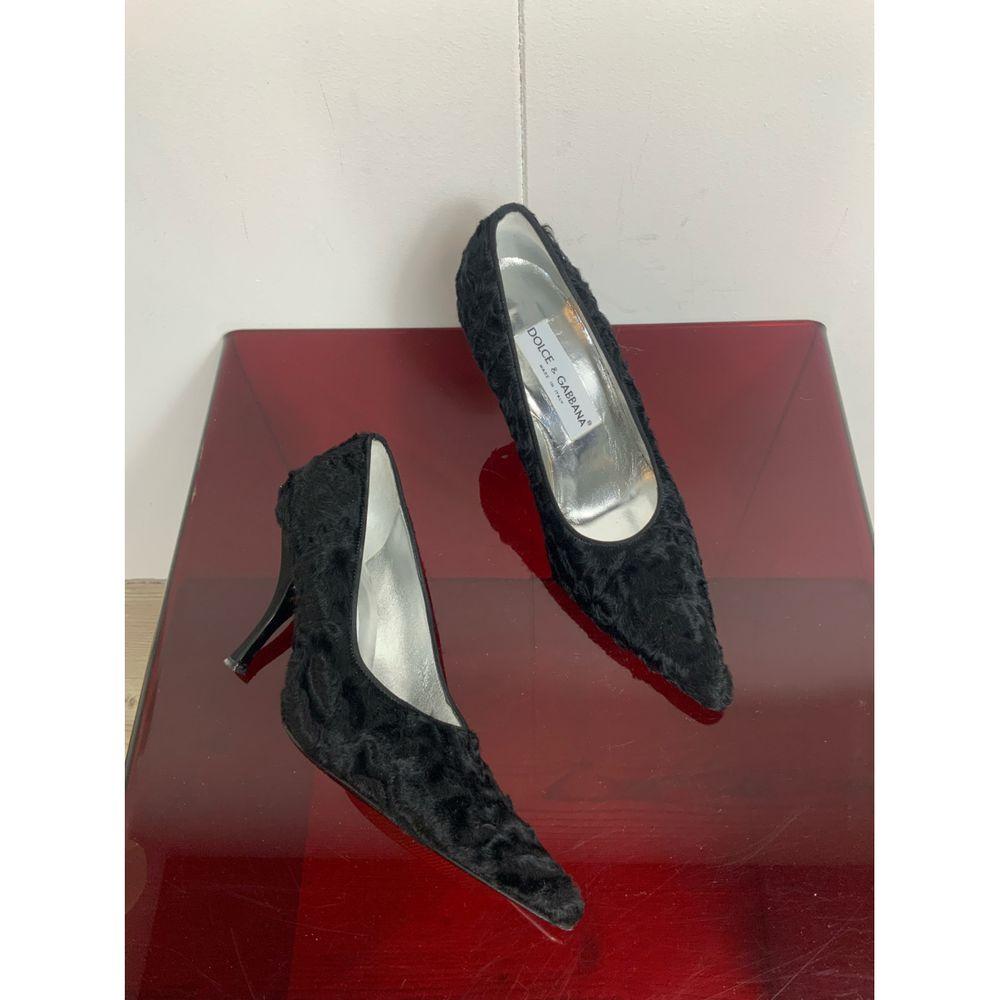 Dolce & Gabbana Exotic Leathers Heels in Black For Sale 3