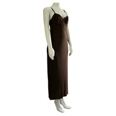 Dolce & Gabbana Expresso Brown Bustier Long Evening Dress