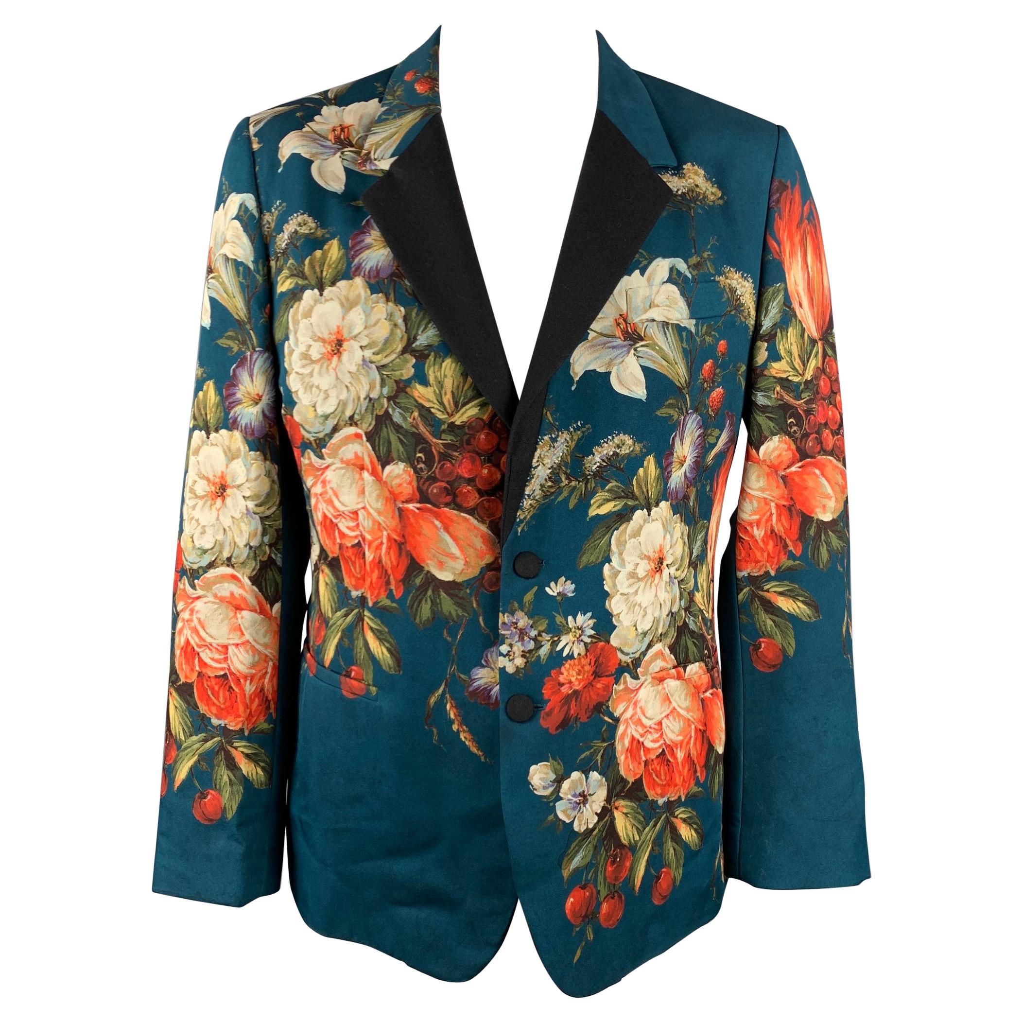 DOLCE and GABBANA F/W 13 Size 46 Multi-Colour Floral Wool / Silk Sport Coat  at 1stDibs