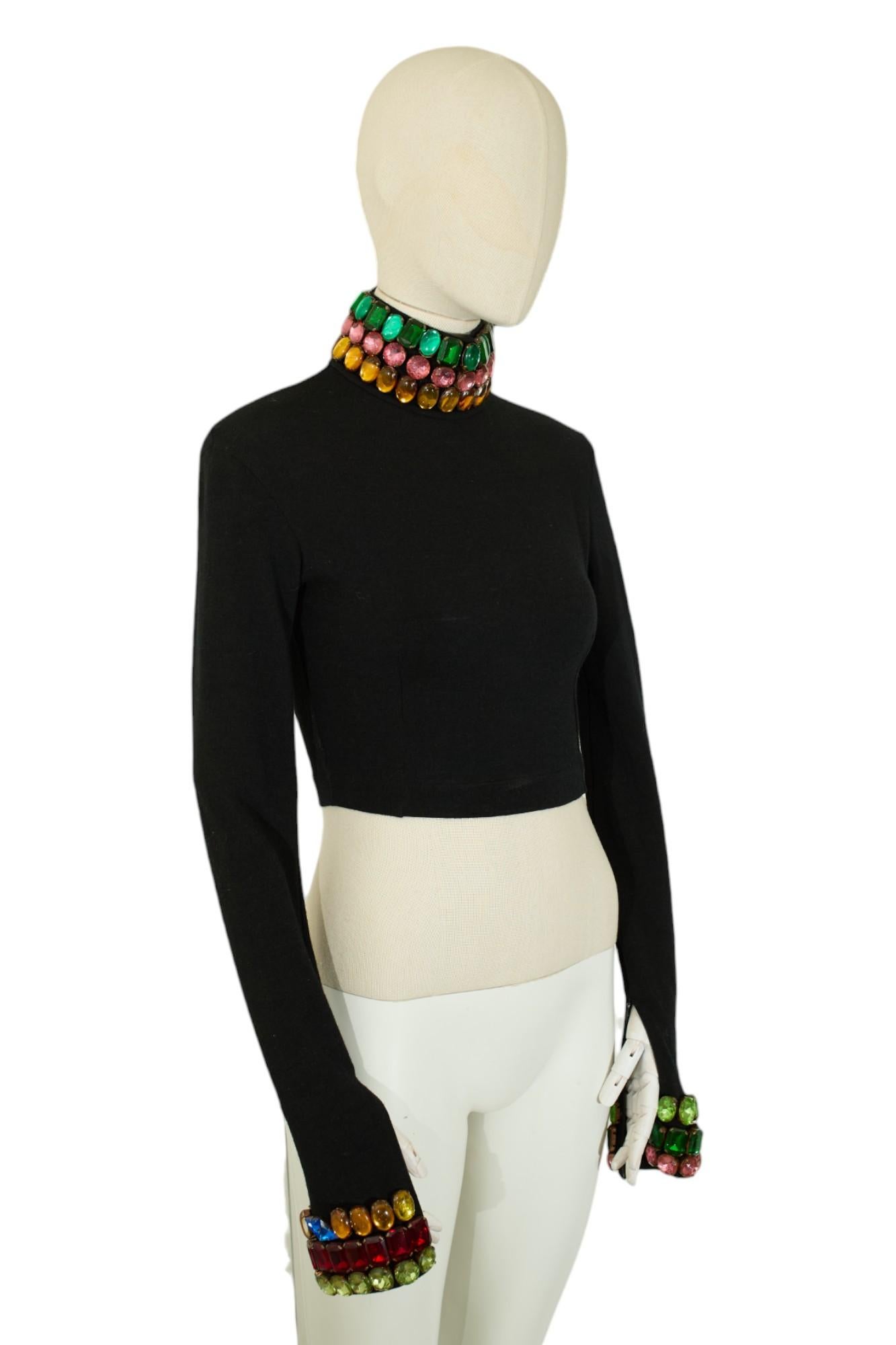 Dolce & Gabbana F/W 1991 Crystal Sweater In Good Condition For Sale In LISSE, NL