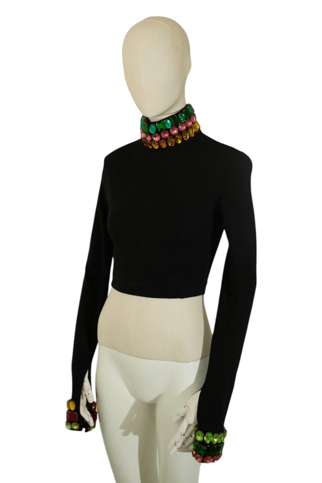 Dolce & Gabbana F/W 1991 Crystal Sweater For Sale 3