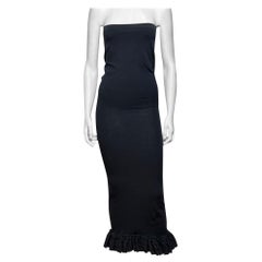 Dolce & Gabbana F/W 1993 Strapless Tube Dress with Lace Hem