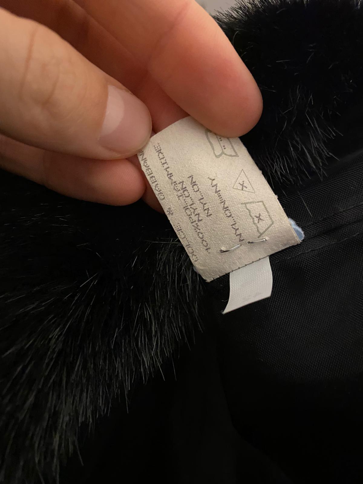 Black Dolce & Gabbana F/W 1995 Sheer black skirt with Fur trim