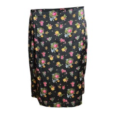 Dolce & Gabbana F/W 1999 Floral Silk Pencil Skirt