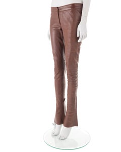 Dolce & Gabbana F/W 2001 distressed extra-long leather pants