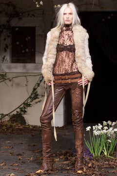 Dolce & Gabbana F/W 2001 Shearling Fur Wrap Jacket