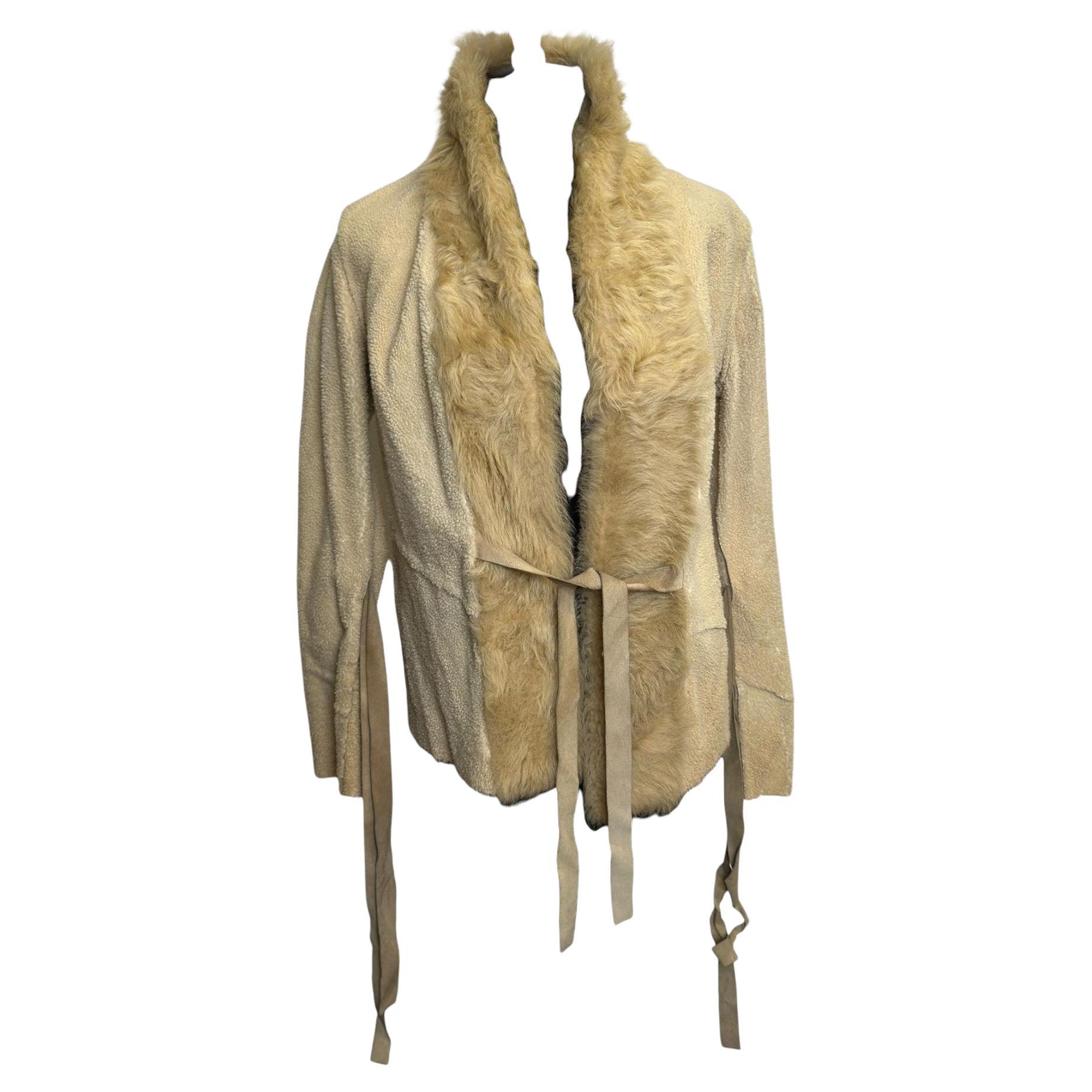 Dolce & Gabbana F/W 2001 Shearling Fur Wrap Jacket