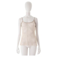 Dolce & Gabbana F/W 2002 J-Lo fishnet Swarovski top