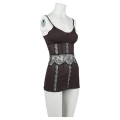 Dolce & Gabbana F/W 2002 Runway Silk Lace Corset Top Size XS
