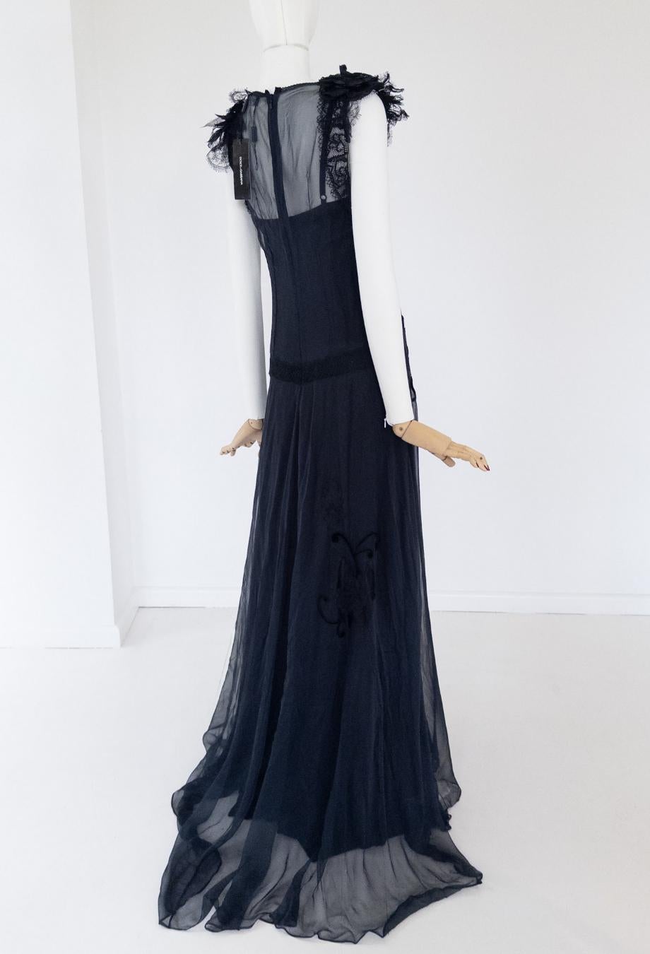 da uomo o donna Dolce & Gabbana F&F Vintage 2002 Maxi Abito Lingerie a Strati Sz IT40 in vendita