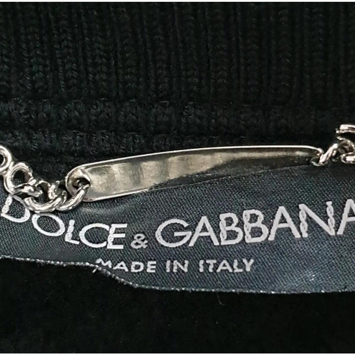 Dolce & Gabbana A/I 2003 Giacca nera in shearling taglia 46 in vendita 1