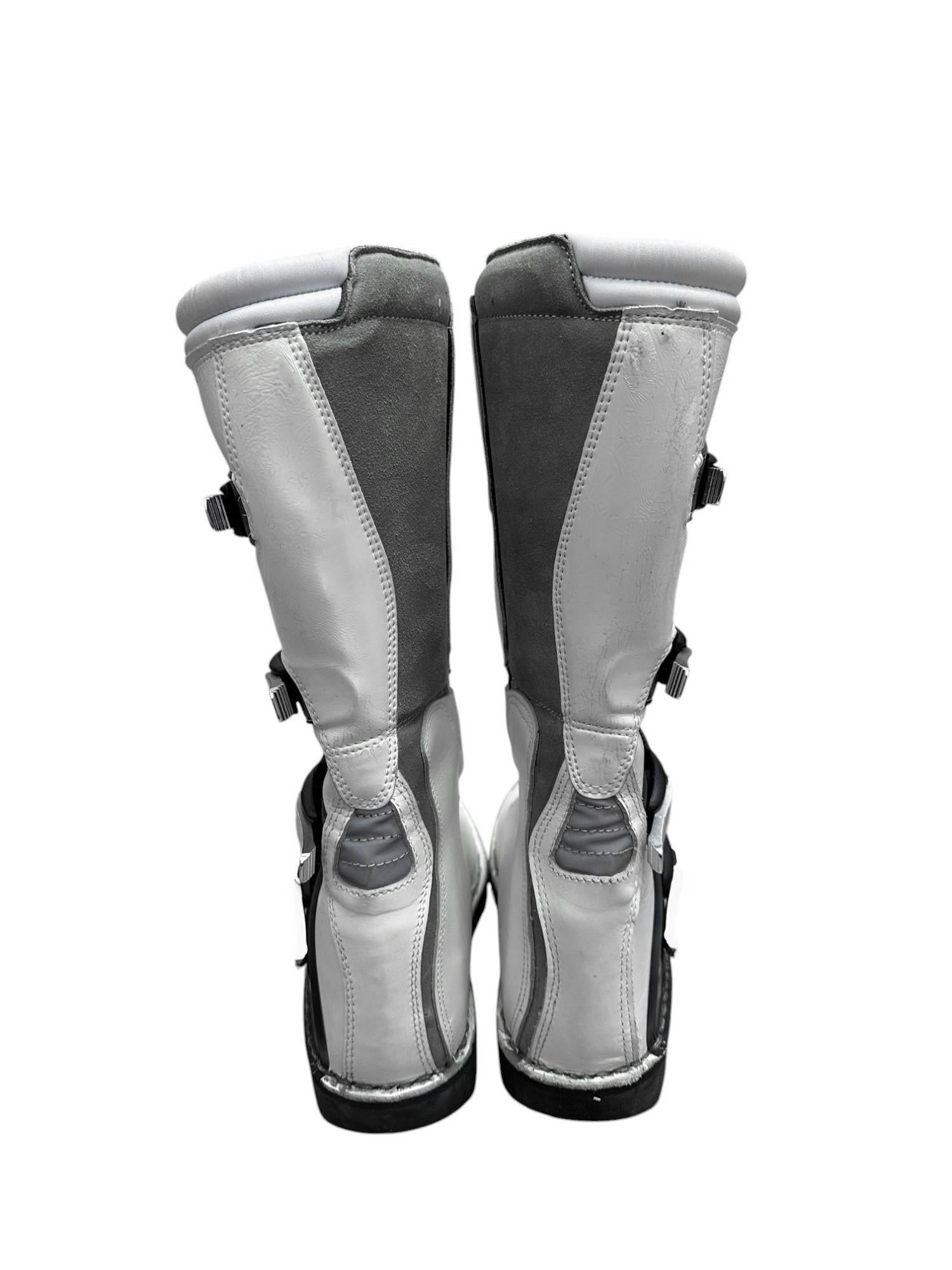 Dolce & Gabbana F/W 2003 Moto Cross Botas Blancas en Excelente estado para la venta en Caserta, IT