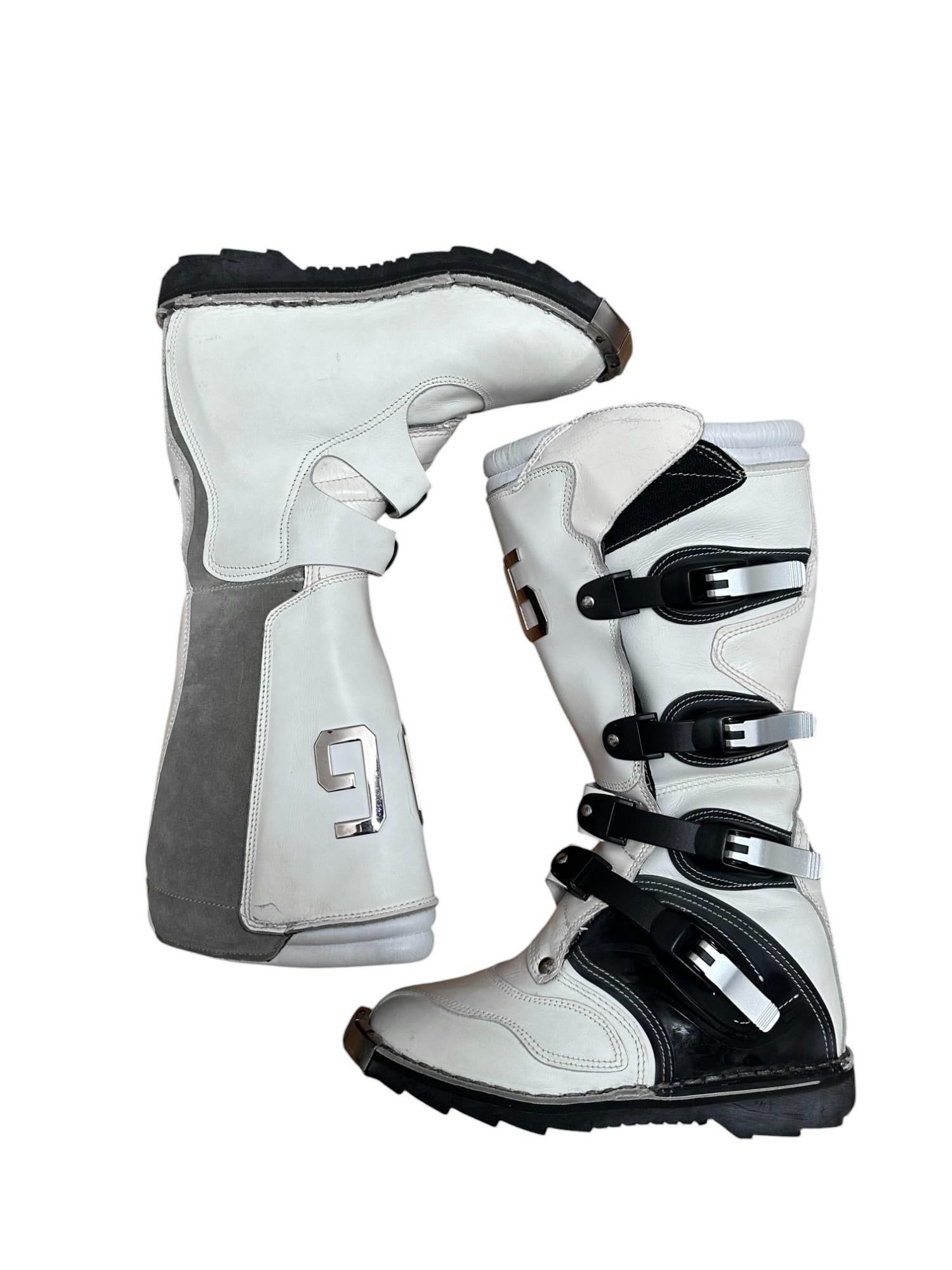 De las mujeres Dolce & Gabbana F/W 2003 Moto Cross Botas Blancas en venta
