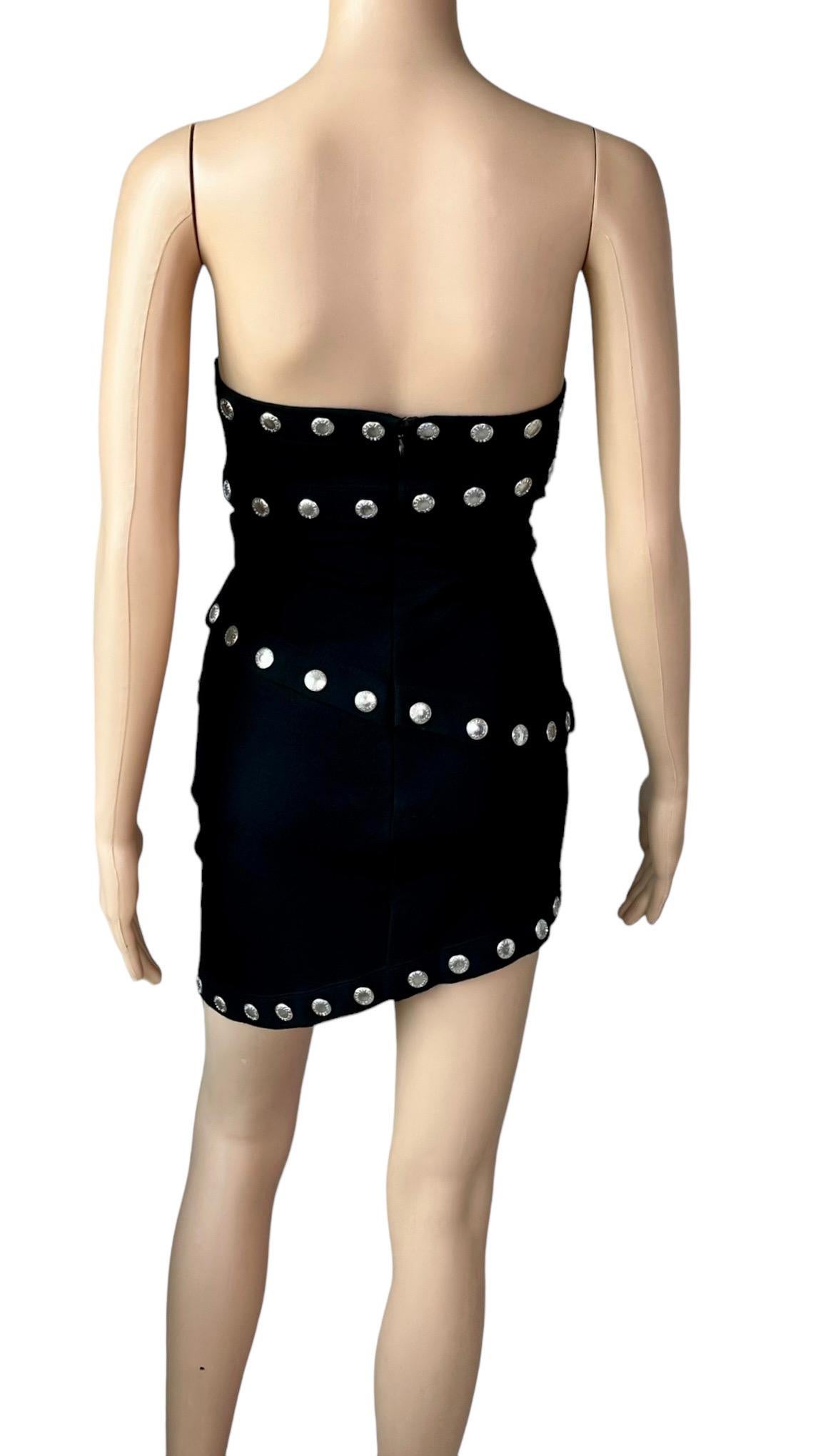 Dolce & Gabbana F/W 2003 Runway Cutout Snap-Up Convertible Knit Black Dress For Sale 9