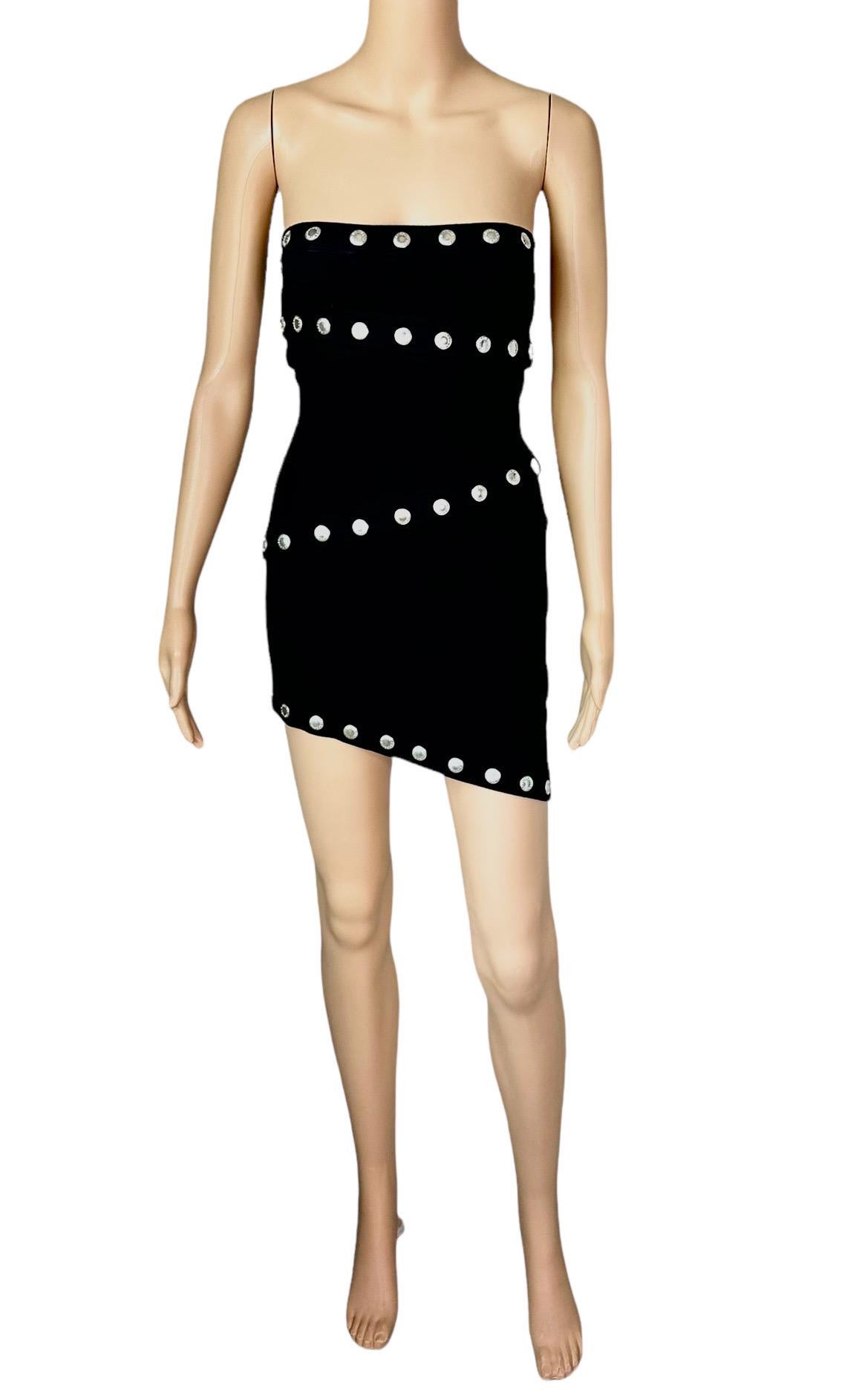 Dolce & Gabbana F/W 2003 Runway Cutout Snap-Up Convertible Knit Black Dress For Sale 12