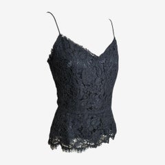 Dolce & Gabbana F/W 2004 Black Lace Strapless Top