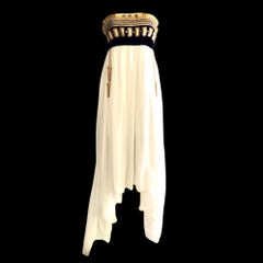 DOLCE & GABBANA F/W 2006 Empire Style Corset Tassel Goddess Gown 44
