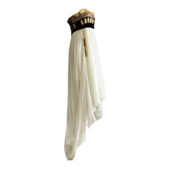 DOLCE & GABBANA F/W 2006 Empire Style Corset Tassel Goddess Gown 44