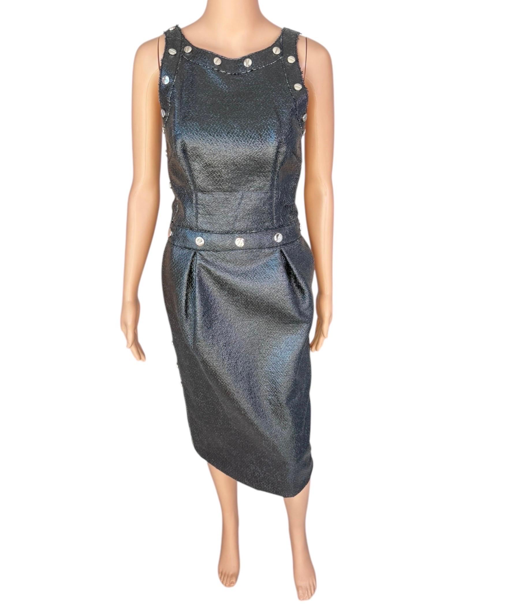 Dolce & Gabbana F/W 2007 Runway Coat Jacket & Dress 2 Piece Set Ensemble en vente 1