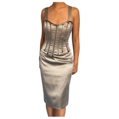 Dolce & Gabbana F/W 2007 Silver Zipper Dress