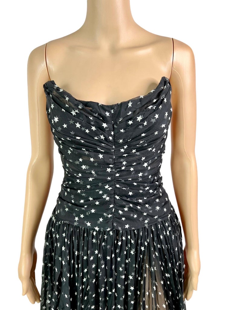Girls Sheer Foil Star Print Dress GY2795