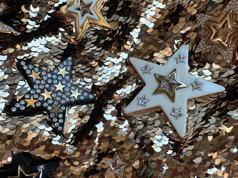 Dolce and Gabbana F/W 2011 Runway Unworn Embellished Star Sequined Gold Mini Dress For Sale at 1stDibs Dolce and Gabbana F/W 2011 Runway Unworn Embellished Star Sequined Gold Mini Dress For Sale at 1stDibs