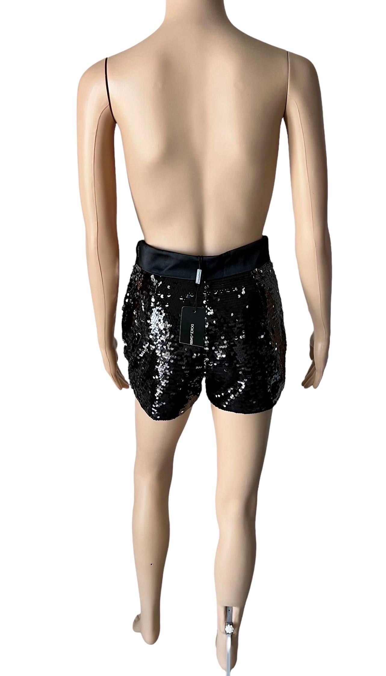 dolce and gabbana sequin shorts
