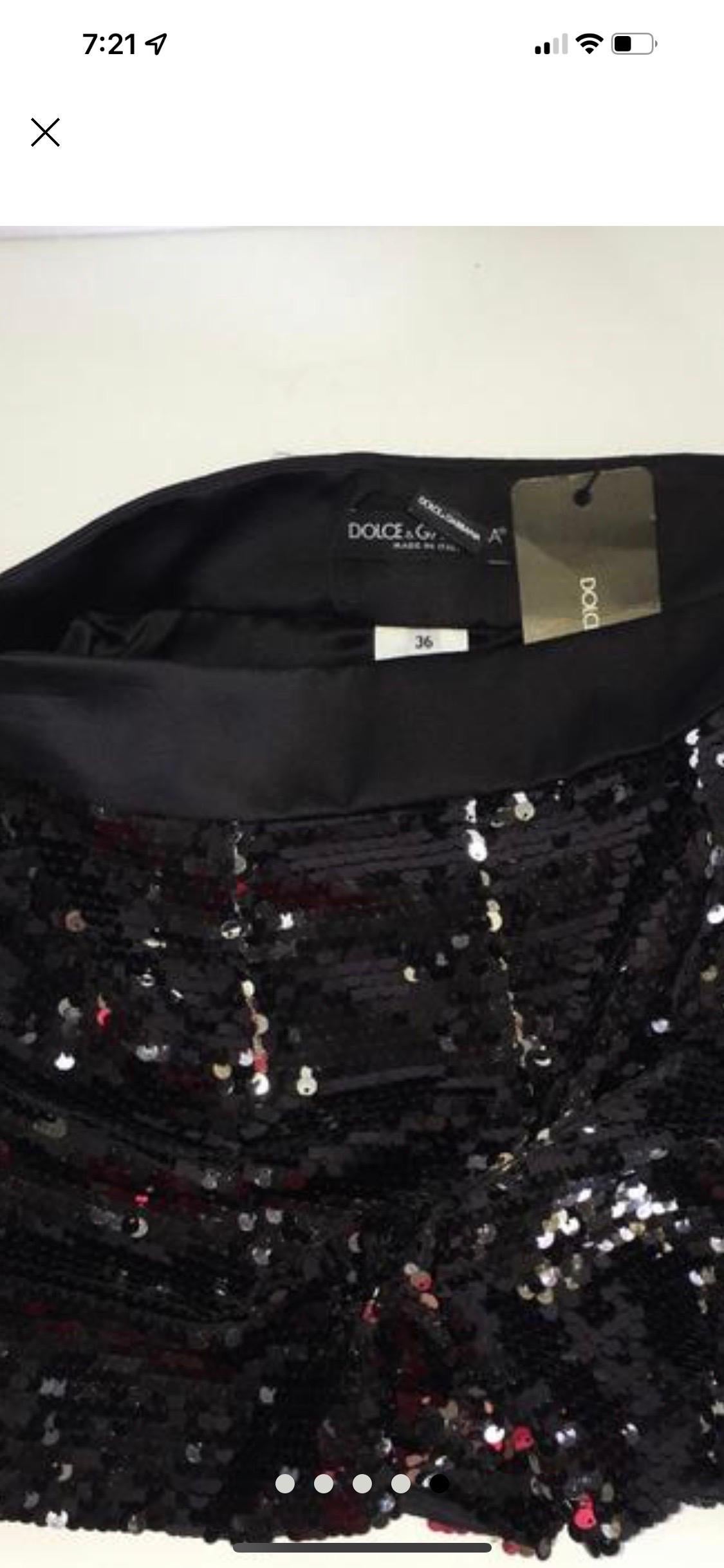 Dolce & Gabbana F/W 2011 Unworn Sequin Embellished Black Hot Pants Mini Shorts  For Sale 1