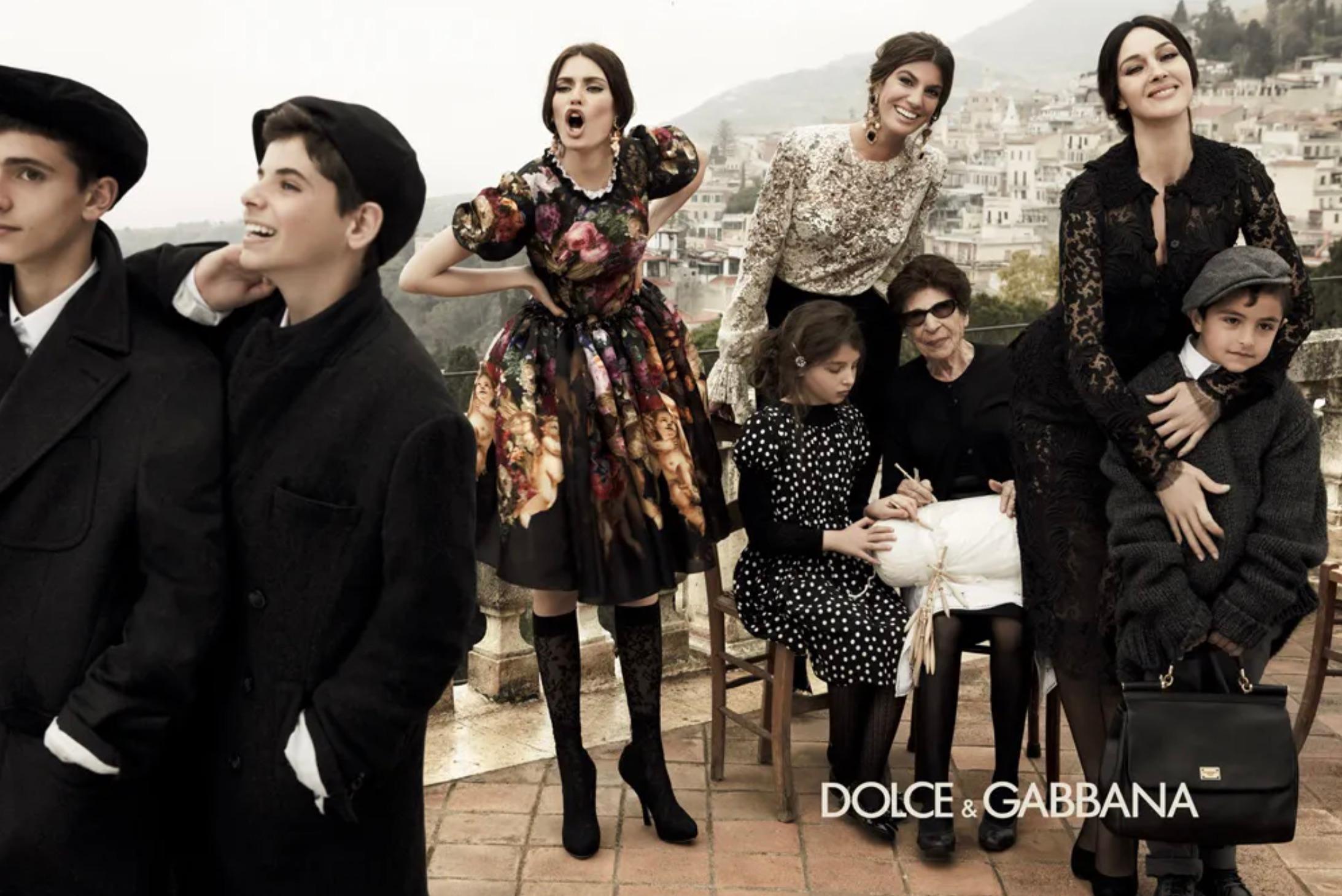 Dolce & Gabbana F/W 2012 Baroque Cherub Angels Print Floral Silk Dress 10