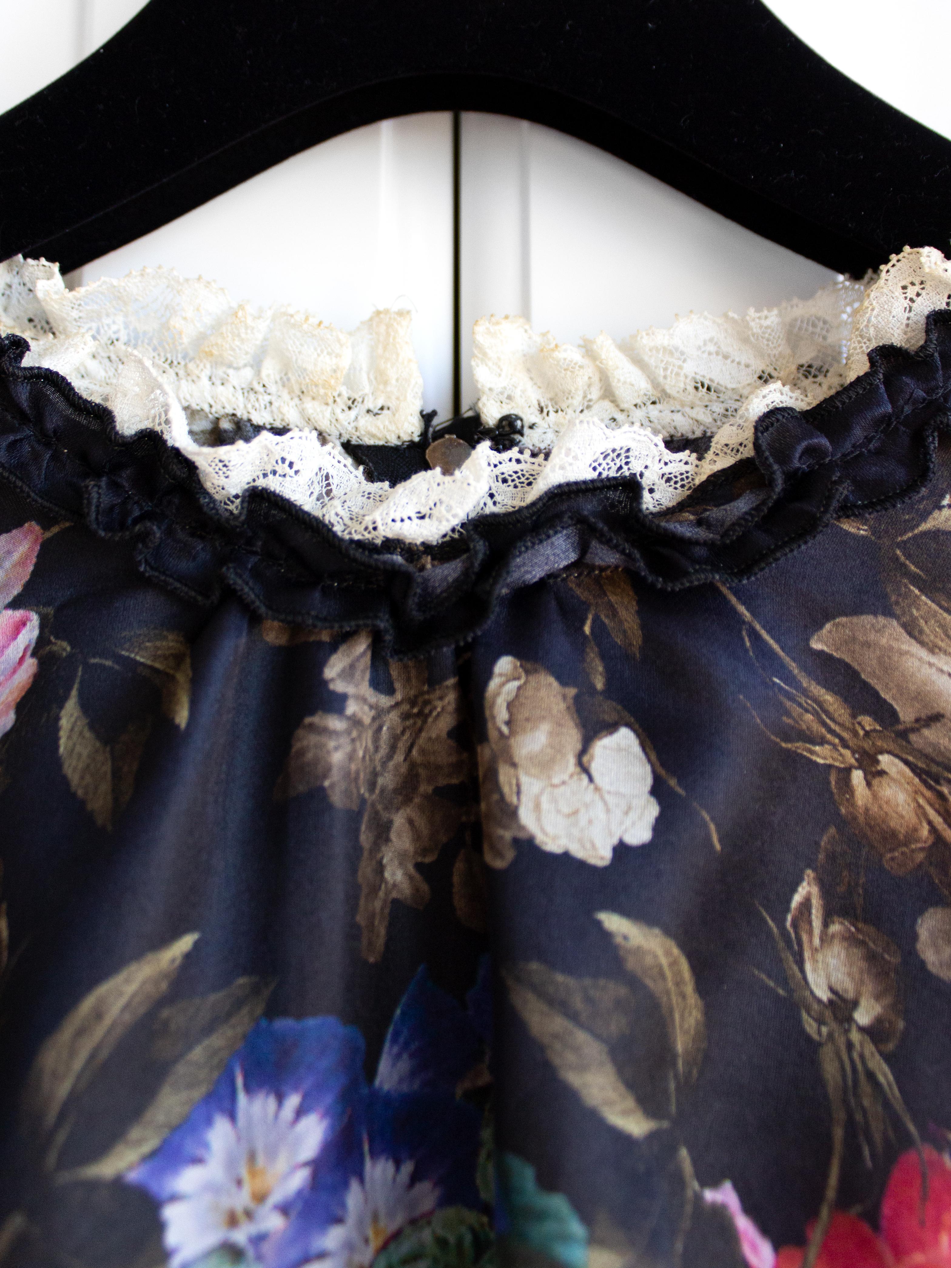 Dolce & Gabbana F/W 2012 Baroque Cherub Angels Print Floral Silk Dress 1